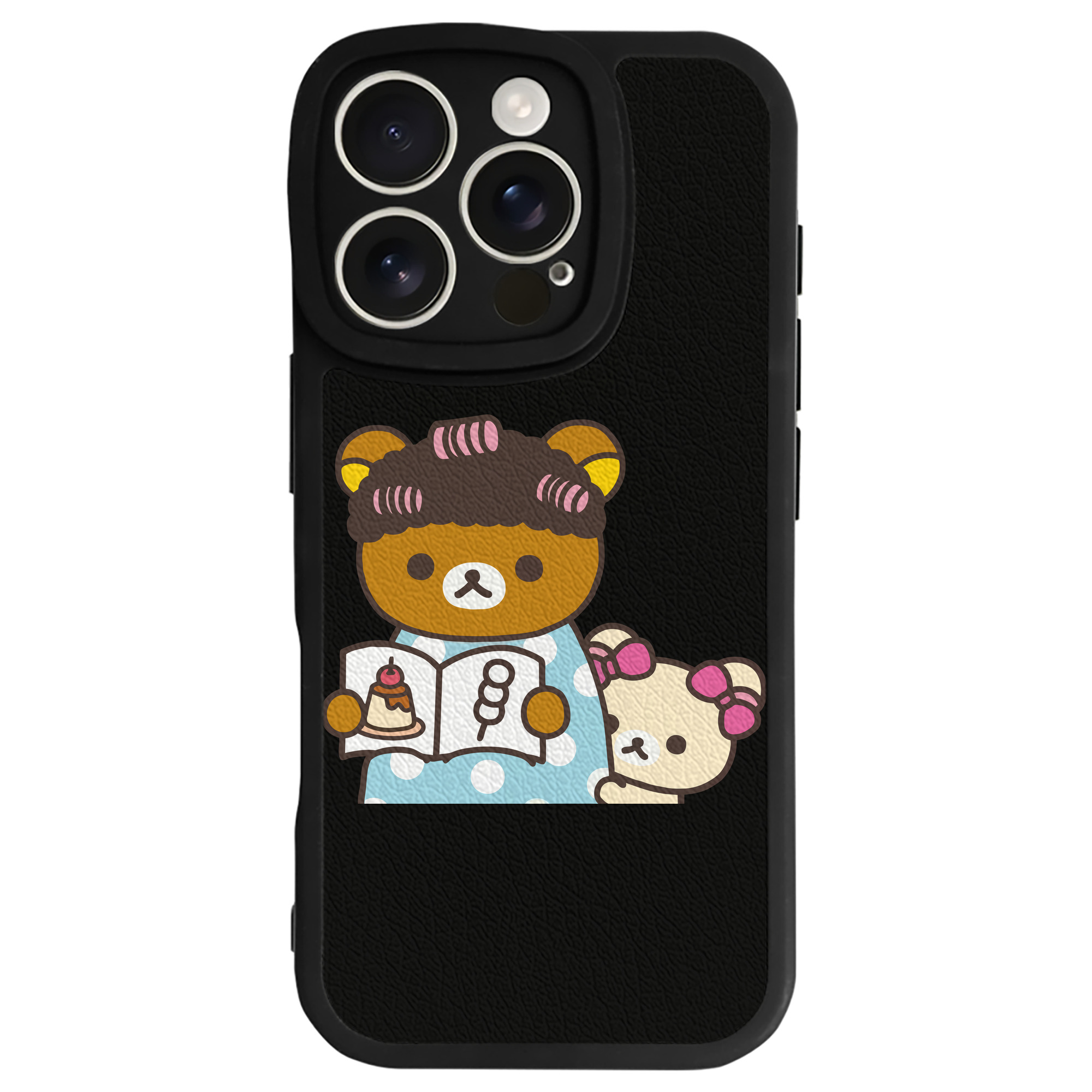 （画像用） リラックマ リラックマ キイロイトリ Rilakkuma Korilakkuma Kiiroitori 【iPhone 16シリーズ対応】シリコンスマホケース（レザー調） 材質：シリコン